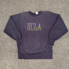 Vintage Heather Navy Reverse Weave UCLA Crewneck Sweatshirt Size Large