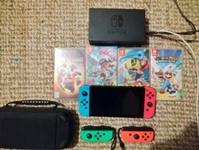 Nintendo Switch With Games, Dock, Carry Case Games Bundle