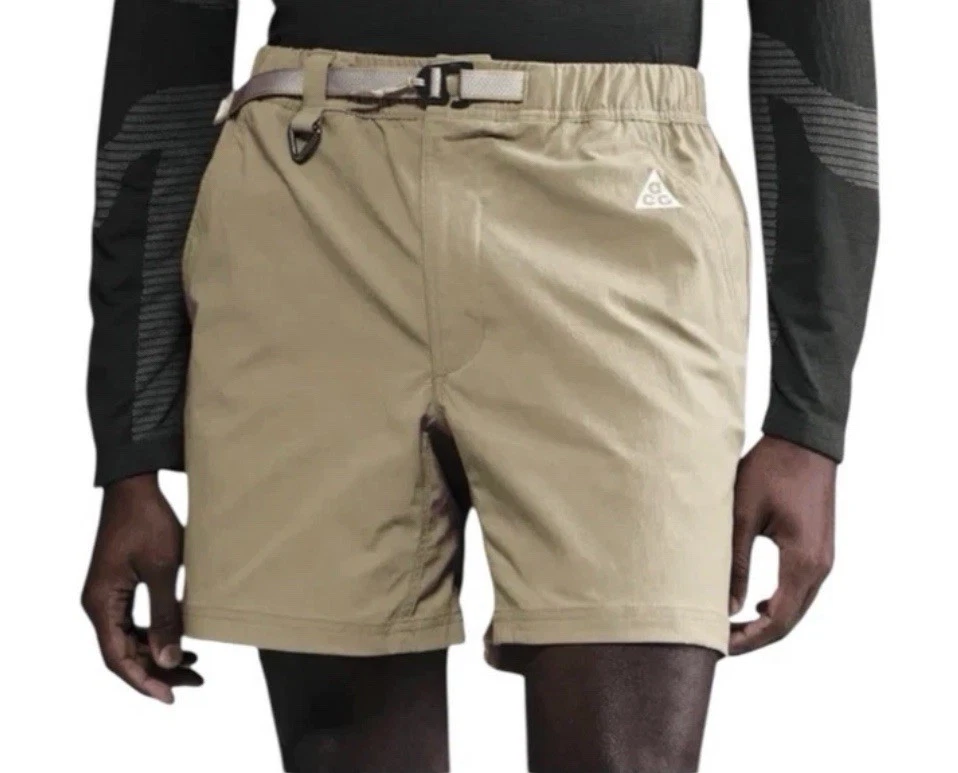 Men Sz Xl Nike Trail Shorts ACG Hiking Loose Fit Parachute Beige FN2430-297 New