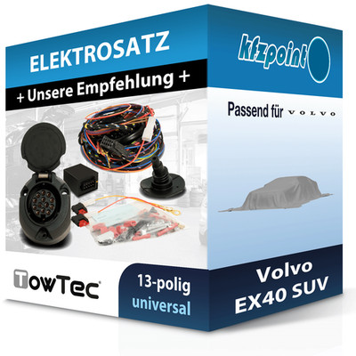 TOWTEC E-Satz 13polig universell passend für Volvo EX40 SUV NEU