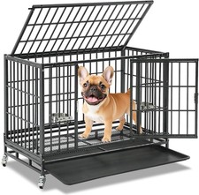 Homey Pet 37 inch Stackable Heavy Duty Dog Crate Escape Proof