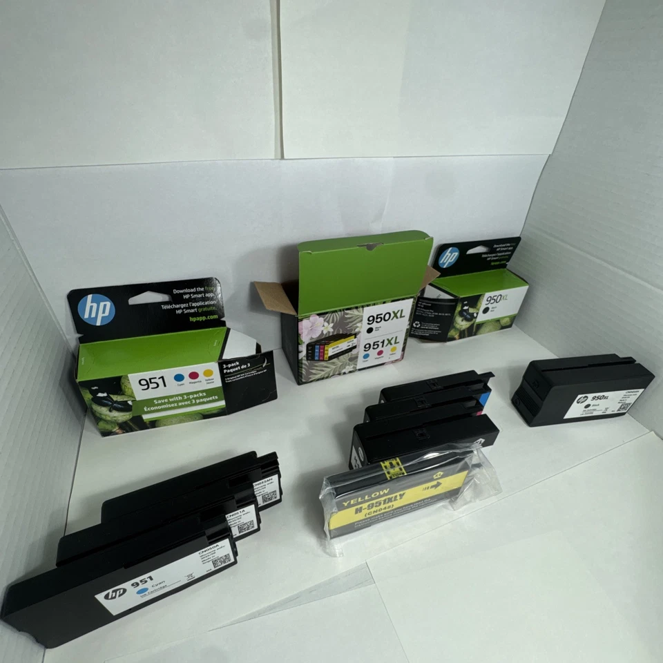8 Mixed HP 950XL 951 And DAM Aila 950XL 951XL Printer Ink - 1 New + Unknowns - Image 2 of 4