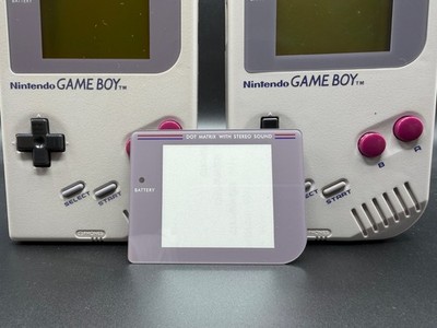 Nintendo GAME BOY ECHTGLAS Ersatz GameBoy Display Scheibe Glas in Classic Grau 