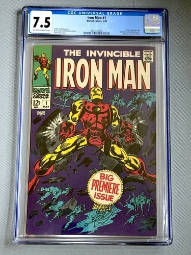 Iron Man #1 CGC 7.5 HIGH GRADE Marvel Comic KEY 1st Solo Title, Origin Retold