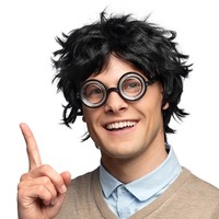 Partybrille Nerd Runde Brille Mit GläSern Streber FüR Karneval Fasching Party