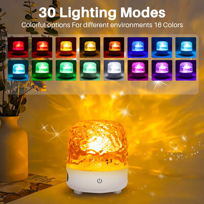 Northern Light Projector Ocean Wave Projector Lamp Wireless Bluetooth Speaker US