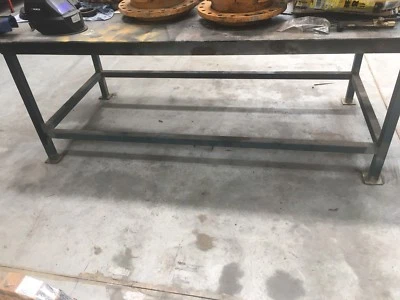 Steel Work Bench With Vice Engine Engine Parts Transmission