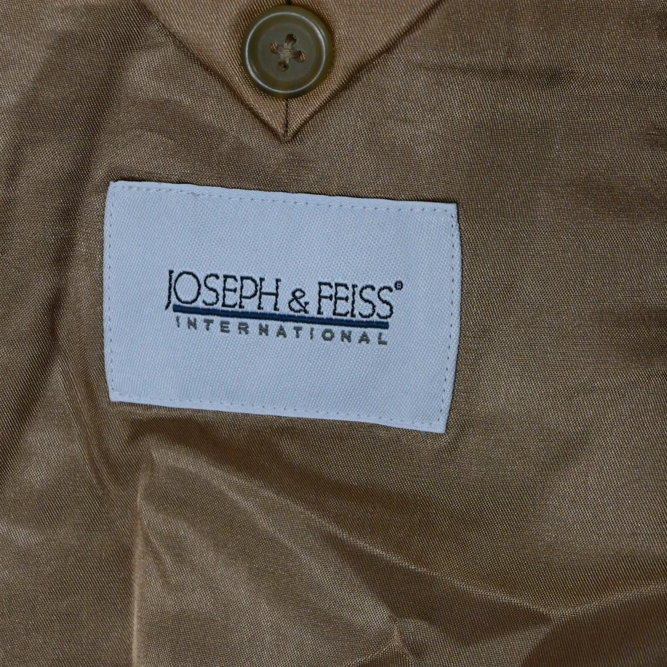Joseph & Feiss 50R Marrón Cuadros Lana Seda Hombres Blazer Traje Chaqueta Abrigo Foto 4 de 4
