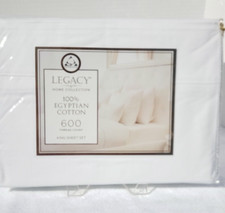 King Sheet Set WHITE Egyptian Cotton 600 TC New w/Tags 4 pieces Beautiful