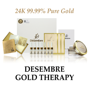 Desembre 24K Gold Therapy Anti Aging Kit Gold Foil Cream Serum Skin