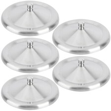  5 Pcs Cup Lids Steel Mug Covers for Hot Drinks Beverage Stainless