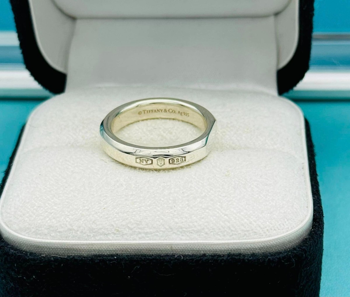 Tiffany & Co. 1837 Makers Narrow Slice Band Ring Sterling Tiffany & Co. 1837 Makers Narrow Slice Band Ring Sterling