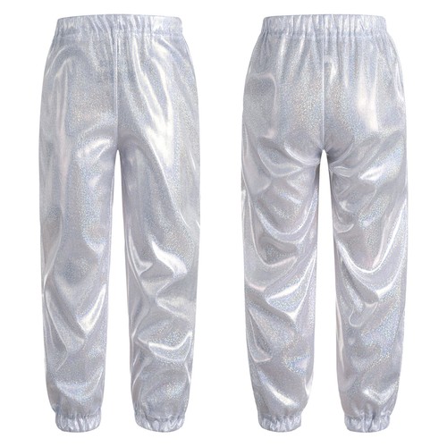 Kids Girls Bottoms Straße Trousers Disco Dance Pants Kostüm Unisex Athletisch - Picture 35 of 49