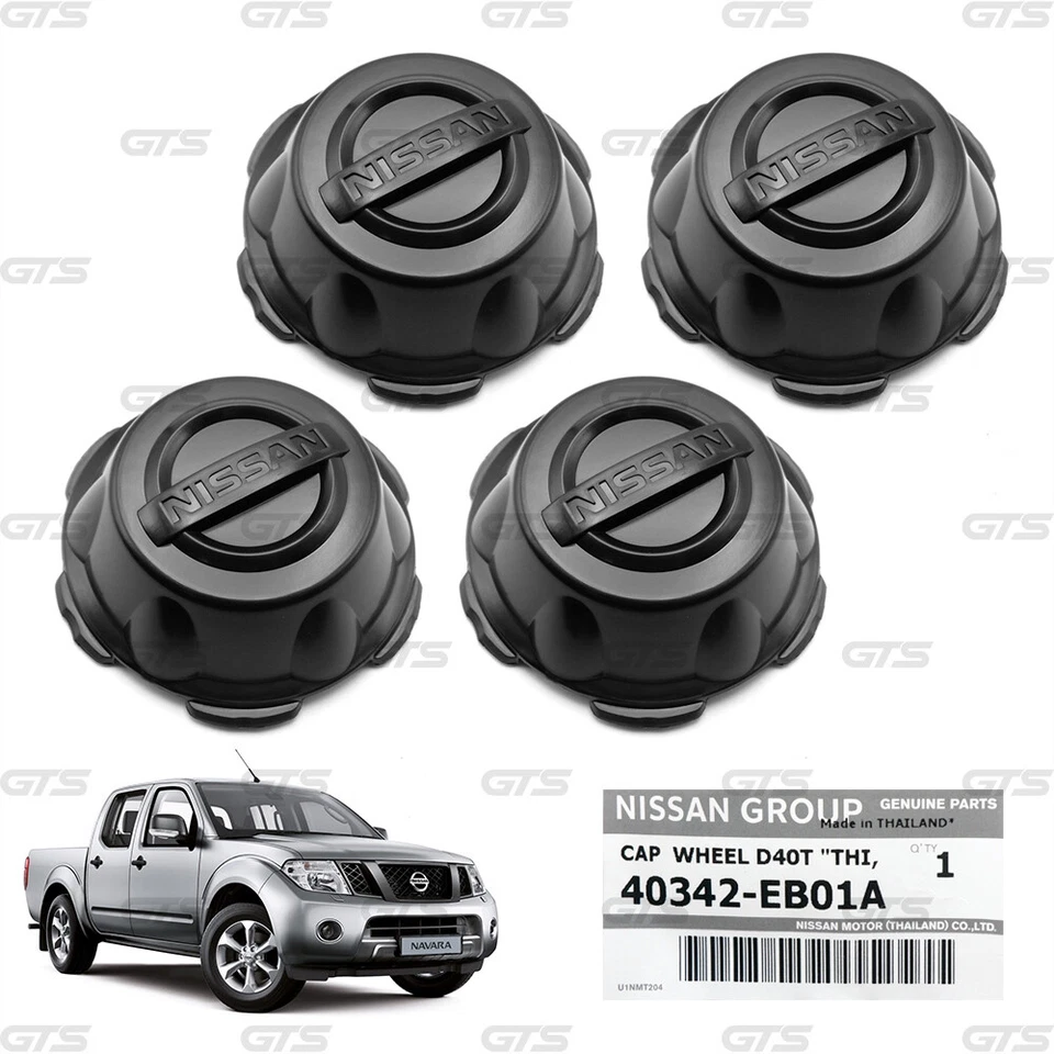 For Nissan Frontier Navara D40 Pickup 2006 14 Set 4 pc Black Wheel Center Cap Foto 4 de 4