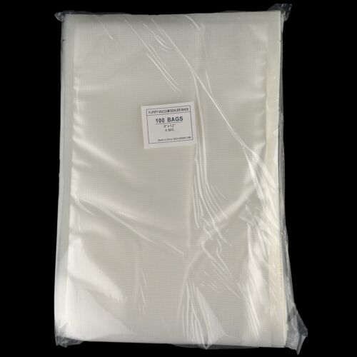 100-800 quart 8"x12" sac d'étanchéité sous vide en relief économiseur de nourriture paquet de stockage 4 mil - Photo 1 sur 7