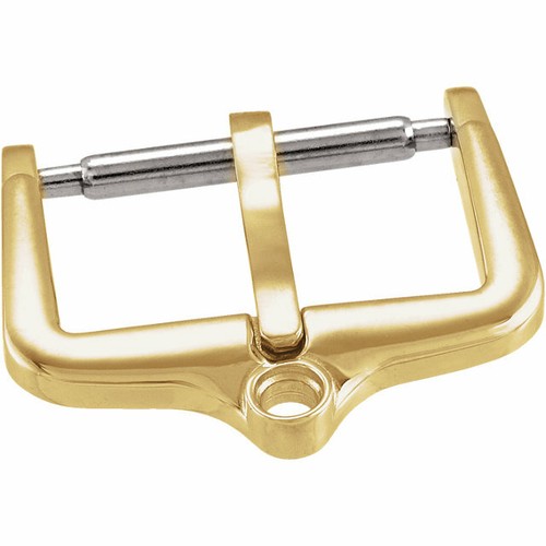 14K 18K Solid Gold or Silver Watch Buckle w/Bezel Mount Setting for Round Stone - Picture 3 of 6