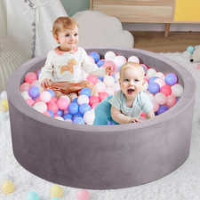 Foam Ball Pit - Safe and Soft for Baby Infants and Toddlers Ages 1-3, round Shap