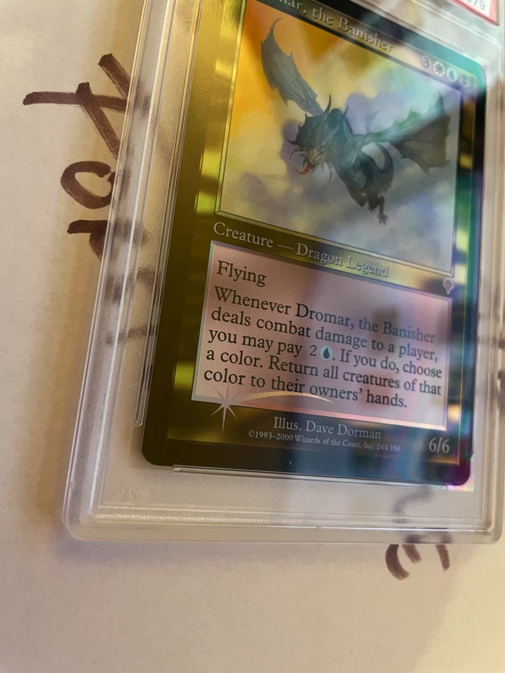 PSA 8 Invasion FOIL Dromar, the Banisher - Magic the Gathering Dragon PSA8 - Image 3 of 4