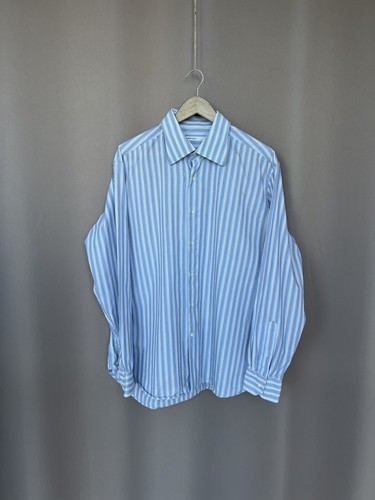 Alexander McQueen, Alexander McQueen Button Shirt Men Size 44 or L Long Sleeve Check Cotton Vintage