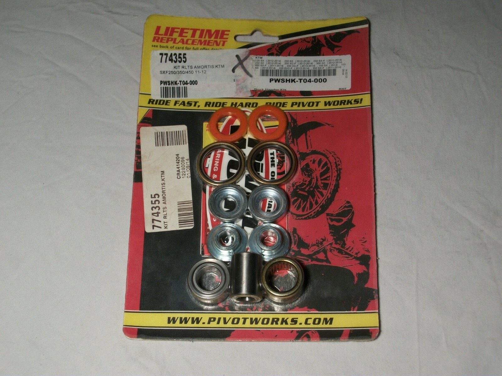 Kit roulements amortisseur PIVOT WORKS PWSHK-T04-000 pour moto KTM SX et SX-F