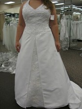 Wedding dress-Size 16W Davids Bridal Never Worn-Sealed and preserved in box