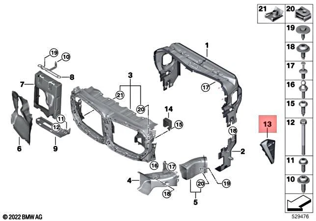 Genuine BMW X6 M F96 SAC Air Breather Left 51138746969 | eBay 