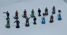 Vintage Lead Toy Figure Lot 14 PCS Workers Miners Business People