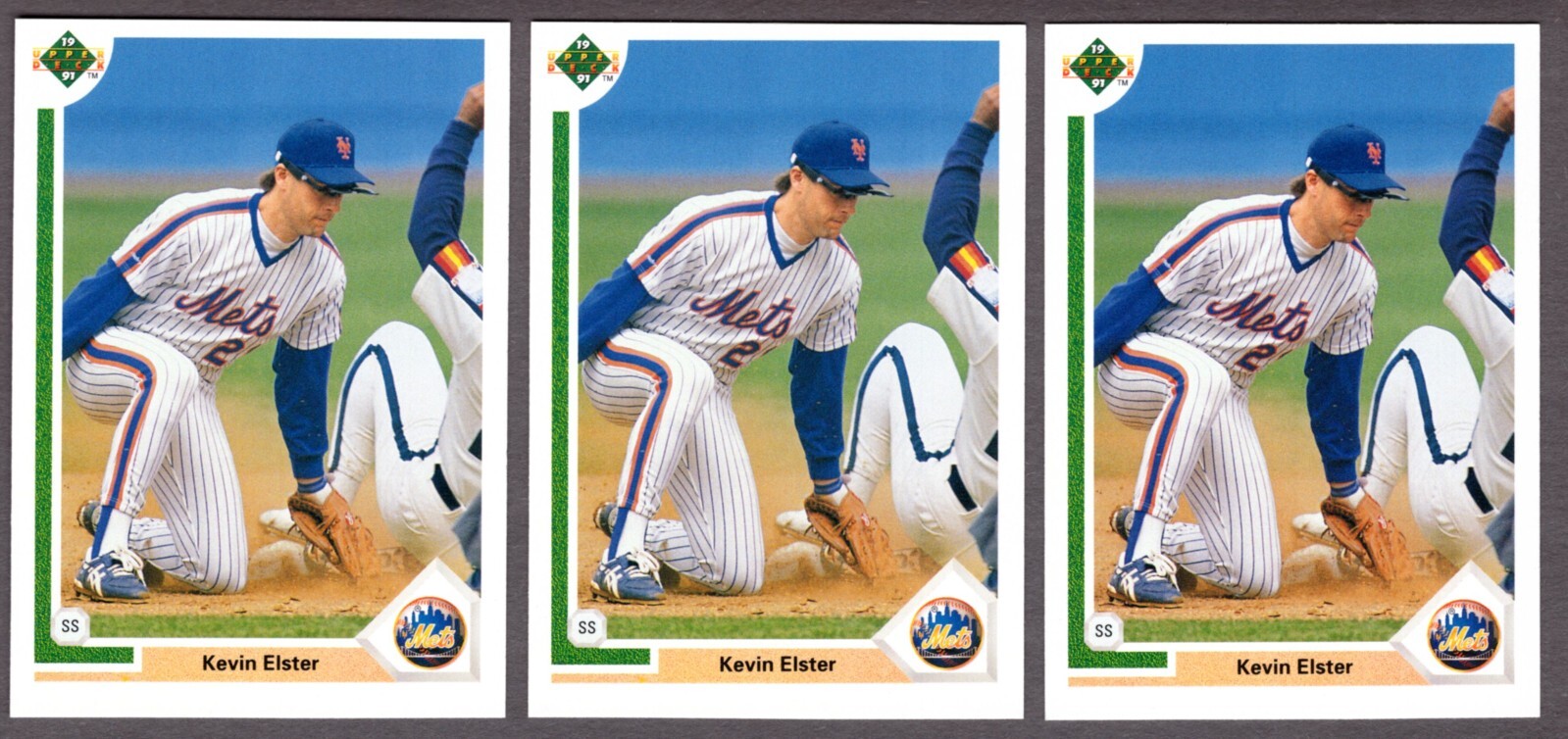 (3) 1991 UPPER DECK KEVIN ELSTER CARD #101 LOT **NM-MT** NEW YORK METS