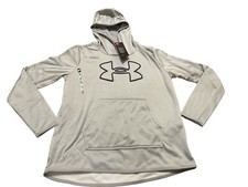 Under Armour Womens Loose Med Gray/Black Long Sleeve Hoodie Pocket Pouch New NWT