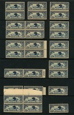 34x USA Scott # C10 F-VF+ OG NH (11 SE NH) BOB Air Mail US Stamps Cat $370