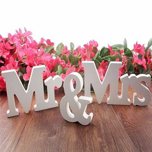 Wooden White Love Letters Wedding