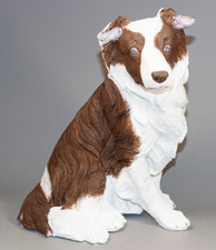Unique Urn Dog Ashes Border Collie Memorial Scukpture Pet Loss Funeral Keepsake