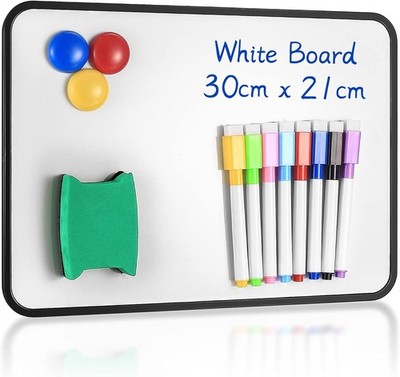 Trocken abwischbare Whiteboards, kleine doppelseitige Whiteboards im DIN A4-Format, mit trocken abwischbarem P