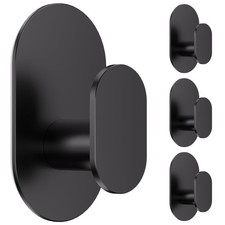 4 Pack Adhesive Towel Hooks,26LB Extra Strong Heavy Duty Wall Hooks for Bathroom