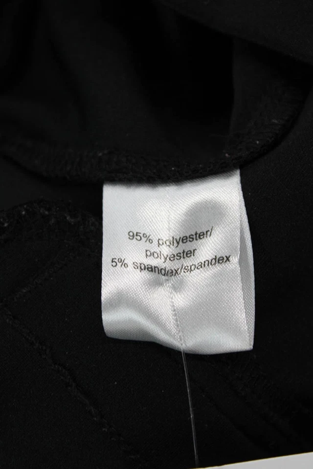 Pantalones de pierna dividida de tiro alto negros talla pequeña Pam & Gela para mujer Foto 4 de 4