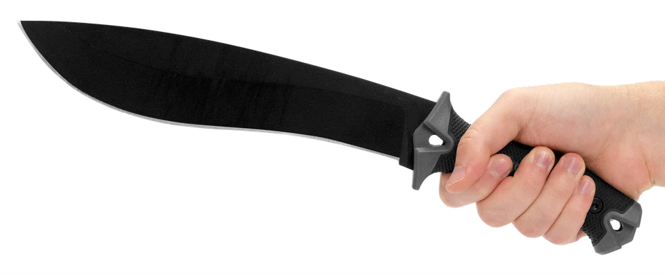 Cuchillo de hoja fija Kershaw Knives Camp 10 gris negro 65Mn acero al carbono 1077 Foto 3 de 3