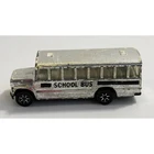 Hot Wheels School Bus Silver Vintage 1980s Die-Cast Vehicle