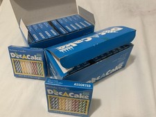 Vintage Dec A Cake Birthday Candles Multi striped colors 12 Per case 24 Per Pack