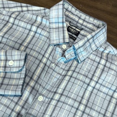 Faherty Reserve The Movement Shirt Rocky Lake Plaid Cotton Button Up Mens Large
