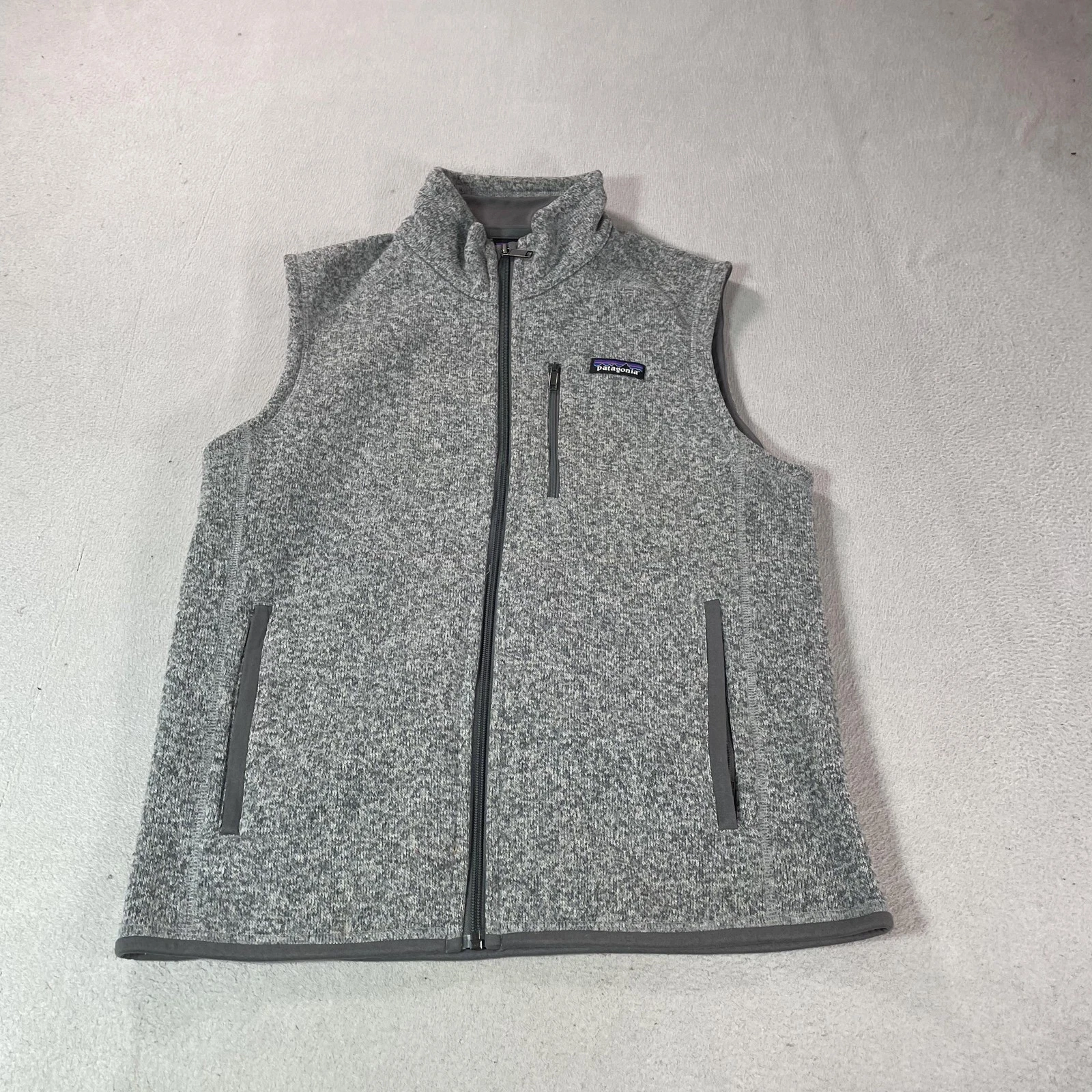 Patagonia Better Sweater Vest Mens Medium Gray Fleece Full Zip Outdoor Pockets