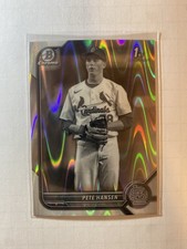 2022 Bowman Draft #BDC-128 Pete Hansen 1st Chrome Black White RayWave Refractor