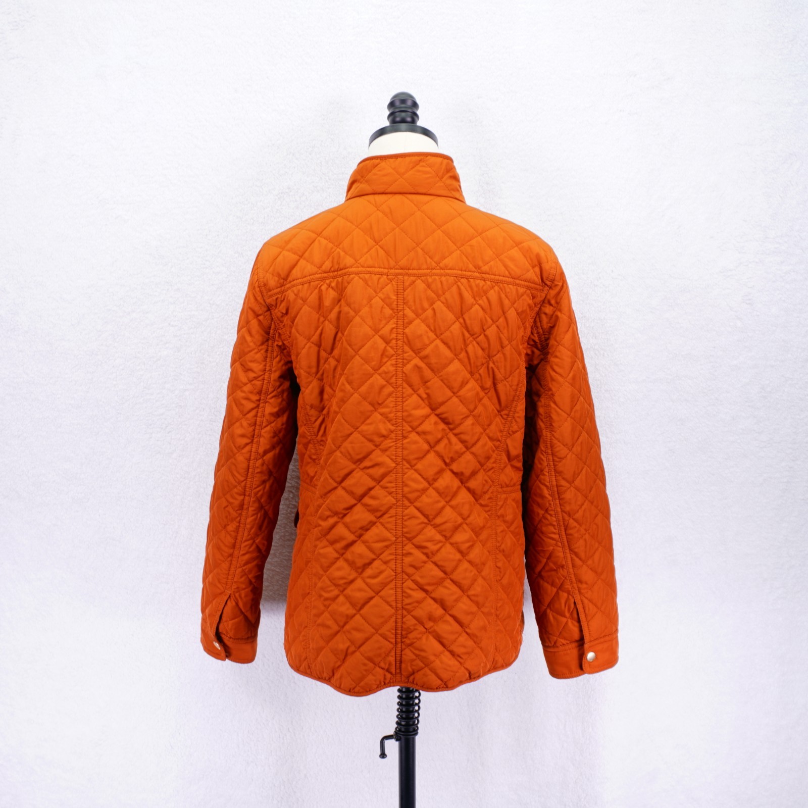 Talbots -Medium- Orange Puffer Zip Button Up Swea… - image 7