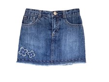 Toddler/Girls Vintage GYMBOREE Denim Flower Embroidered Skirt, Size 4, EUC