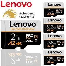 Lenovo High-Speed Micro SD Card 1TB/2TB - Class 10 XC TF Card with Adapter