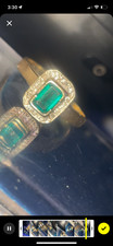 9ct gold emerald ring