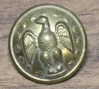 Original Undug Confederate Eagle Civil War Brass Button 14 Stars 7/8" Very...