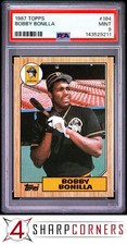 1987 TOPPS #184 BOBBY BONILLA RC PIRATES PSA 9