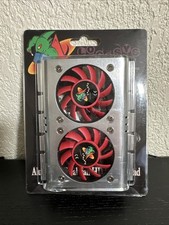Logisys HC102 Dual 60mm Fan Aluminum 3.5 Hard Drive Cooler SATA IDE New