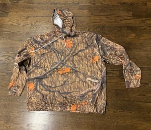 Hooded Pullover Men’s Size 4XL Camo Hoodie Woods Leaves Hunting