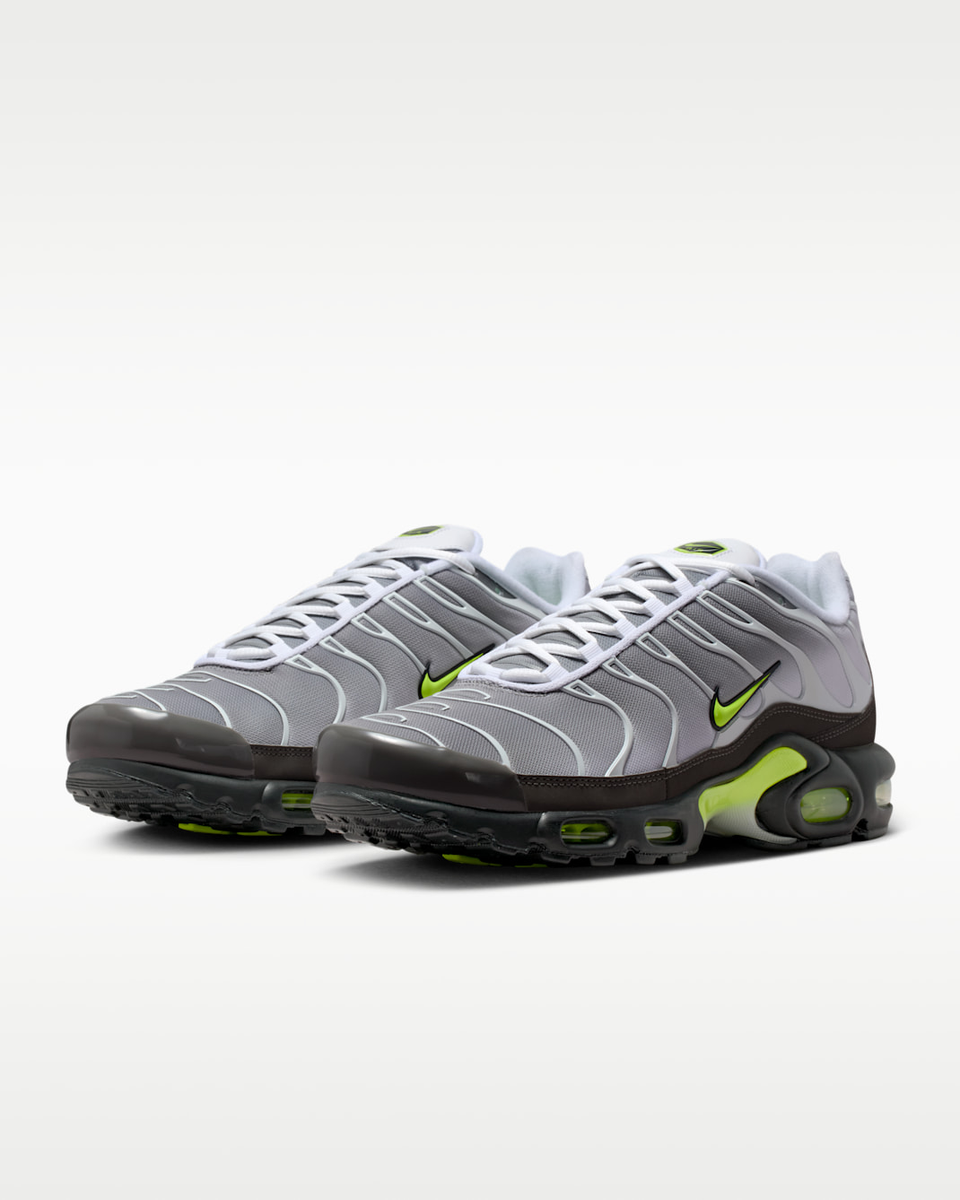Nike Air Max Plus White Pearl Gray Black Neon Yellow IQ0288-100